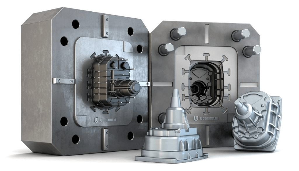 Die casting mold and finished components for on-demand casting